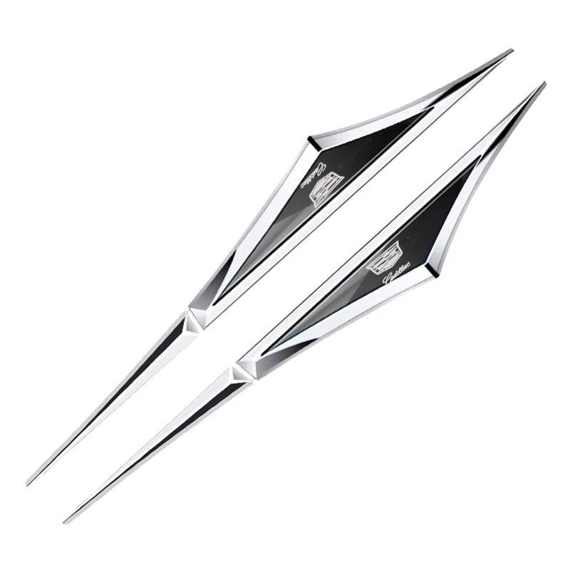 For Cadillac Seville XT4 CT4 CT5 ATS SLR STS EXT CTS Escalade 2Pcs Metal Car Side Emblems Fender Door Blade Stickers Decoration ybsdr66