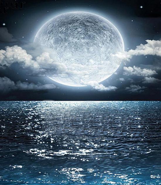 RUOPOTY Paint By Numbers Moon Scenery Unique Gift Home Decoration Picture By Number Sea Acrylic Drawing On Canvas