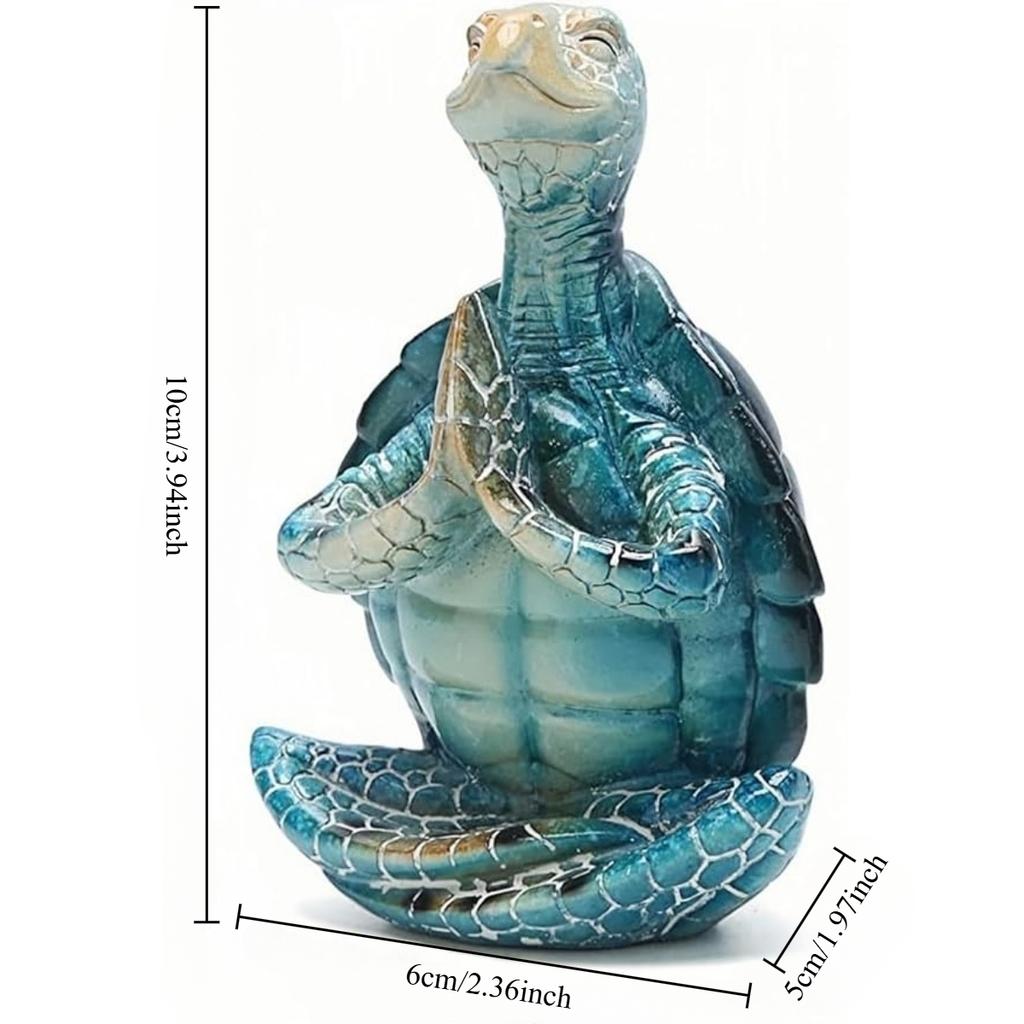 Статуэтка из смолы для дзен-йоги, морская черепаха, декор для медитации и йоги, украшения для прибрежного пляжа для медитации, украшения для домашнего офиса (Соедините ладонь вместе)
