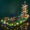 Нетоксичные строительные блоки Hangzhou West Lake, собранные, 1560 деталей, сложные строительные игрушки, рождественские подарки, подарки на день рождения, подходят для