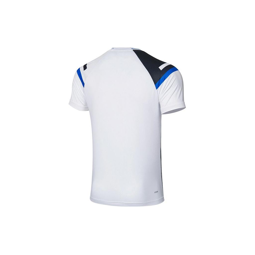 Li-Ning Быстросохнущая крутая футболка с короткими рукавами для соревнований, мужские топы, белые AAYR011-1