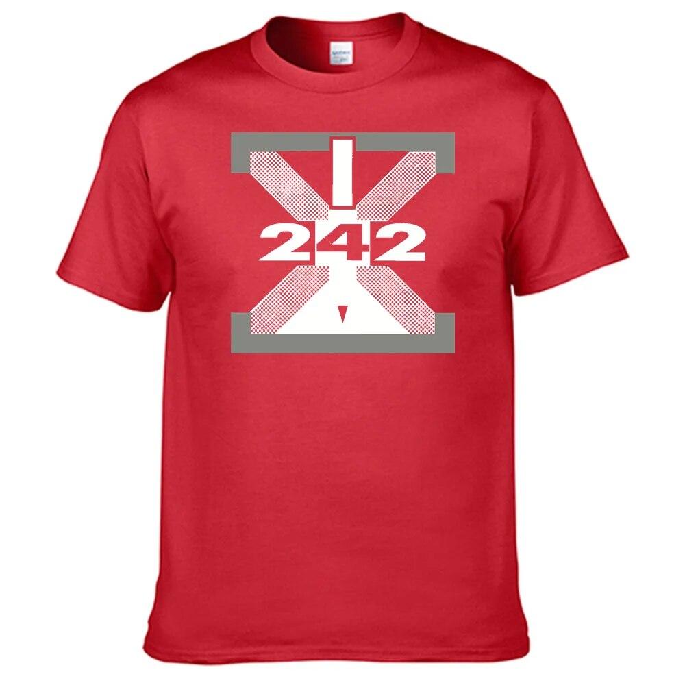 Front 242 T Shirt Unisex 100% Cotton Unisex Women Shirt Top Sales N012