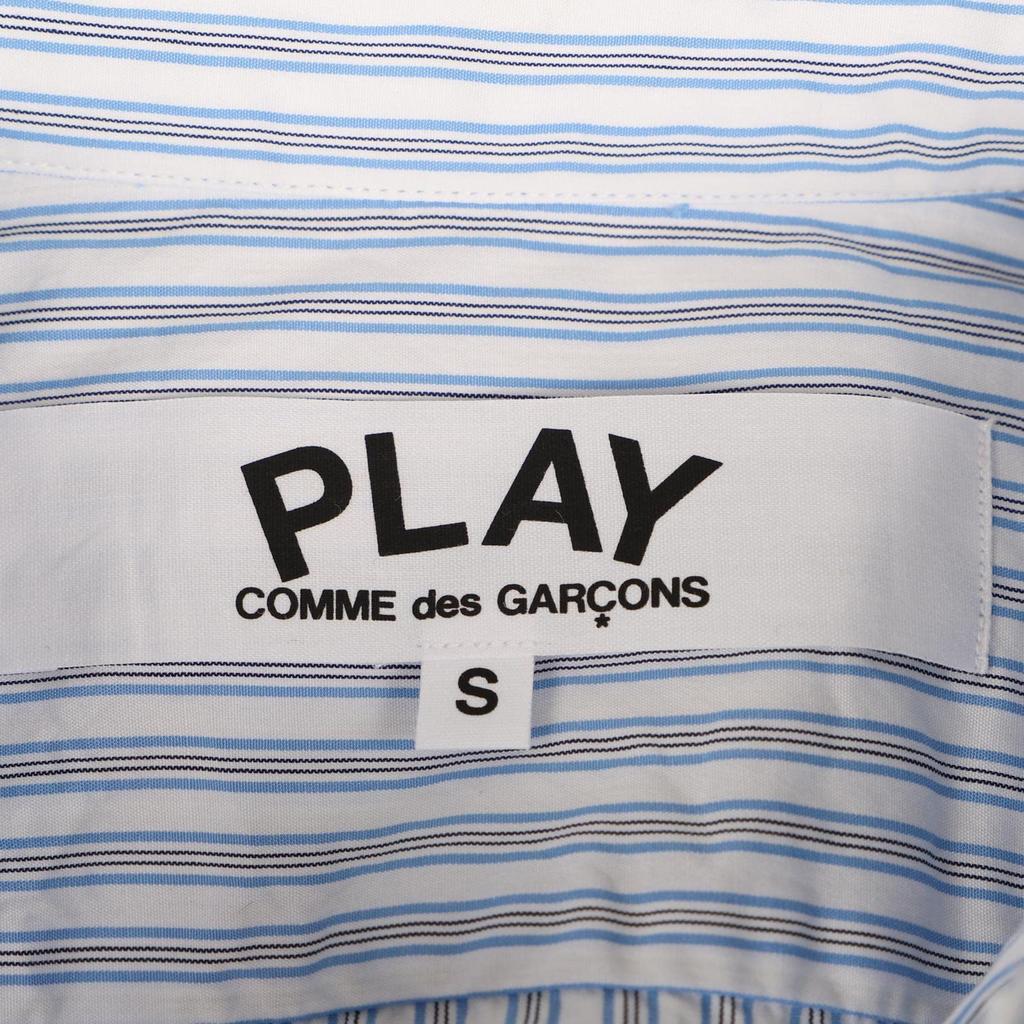 COMME des Футболка с длинным рукавом в полоску с логотипом черного сердца PLAY COMME des GARCONS PLAY S ПОЛОСАТАЯ ФУТБОЛКА B020 Синий L [PLAY GARCONS] Мужская [Товар]
