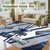 Crystal Velvet Square Rug Custom NameDallas Cowboys Pattern Non Slip Home Floor Decor Rug