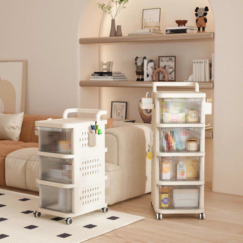 Компактная многоярусная напольная стойка для хранения закусок и игрушек