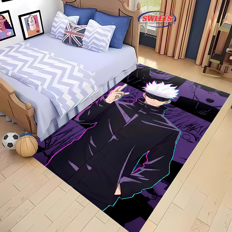 New Shelves ! Jujutsu Kaisen Gojo Satoru Carpet, Living Room Bedroom Office Kid's Room of Choice, Non-slip Machine Washable Mat