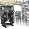 Air-Operated Double Diaphragm Pump, 2 inch Inlet & Outlet, Aluminum Alloy Body, 75 GPM & Max 120PSI, Nitrile Diaphragm Transfer Pump for Petroleum,