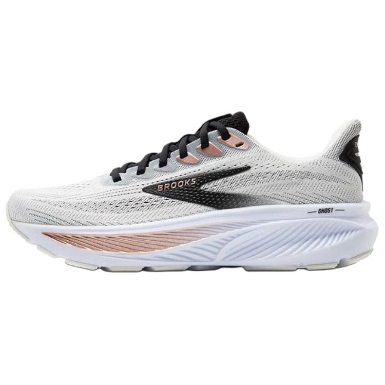 Brooks Женские кроссовки Ghost 17 Белый Черный Розовое золото 120431-1B-105