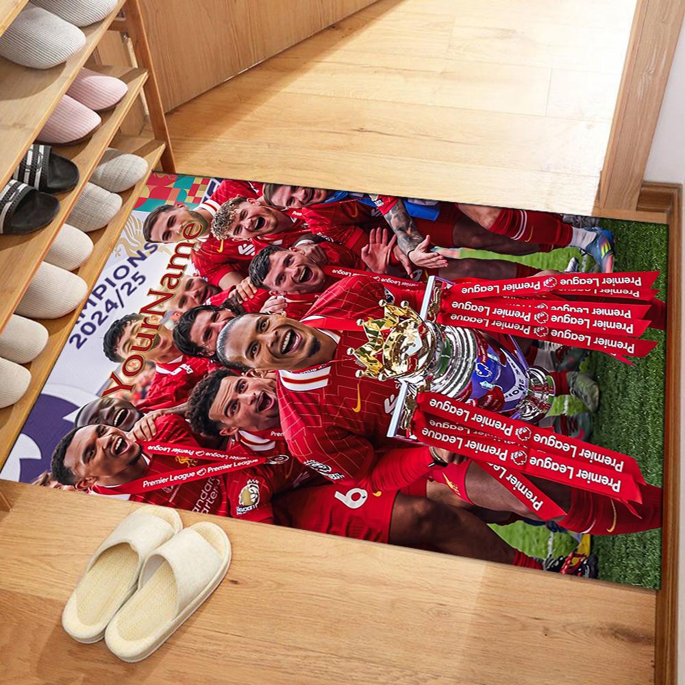 Liverpool Customize Your Name Area Rug Perfect for Playrooms Living Rooms Entryway Study room Antislip Carpet Office home decor