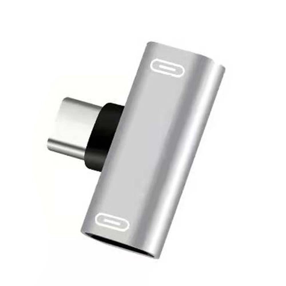 2 in 1 Type C Dual Type C Splitter Type-C Adapter Charger Adapter Headphone Converter Audio Cable