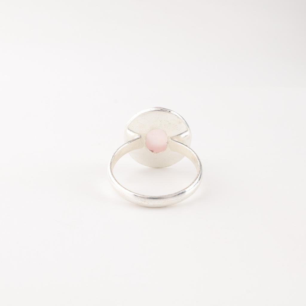 Rose Quartz Gemstone 925 Sterling Silver Jewelry Handmade Ring Valentines Gift RR-62-34