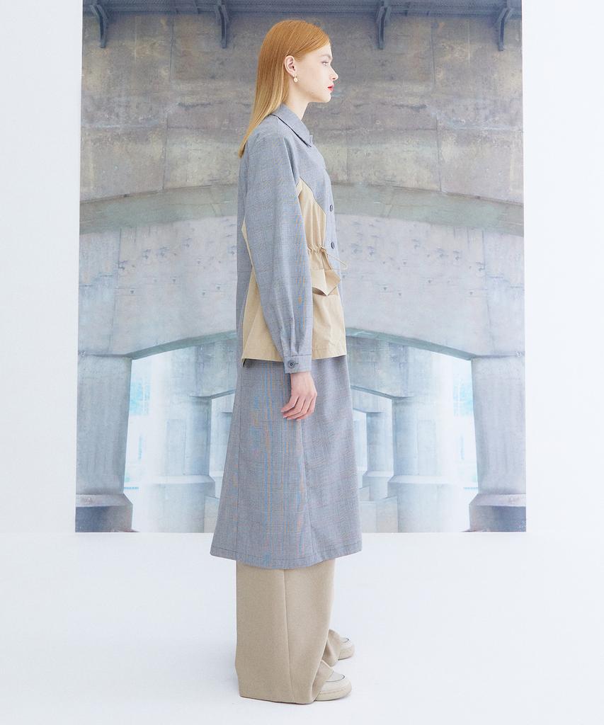 The Studio K String Shirt Dress_Beige