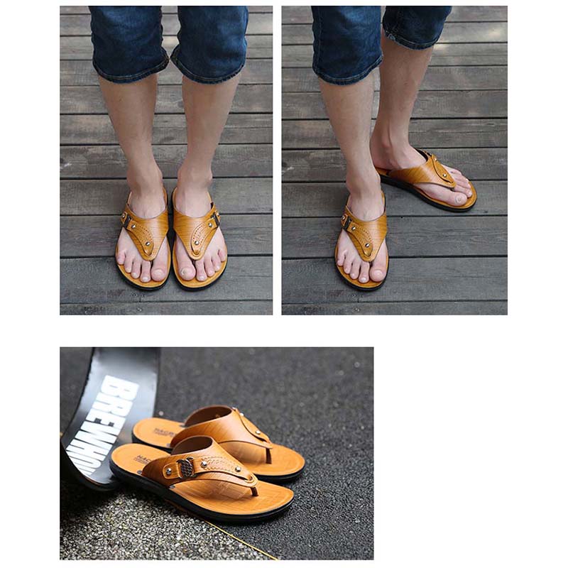 Summer Flip Flops Men's Shoes Men's Flip-flop Sandals Men's Sandals Flip-flops Beach Shoes Men's Non-slip Slippers Massage Sandals
