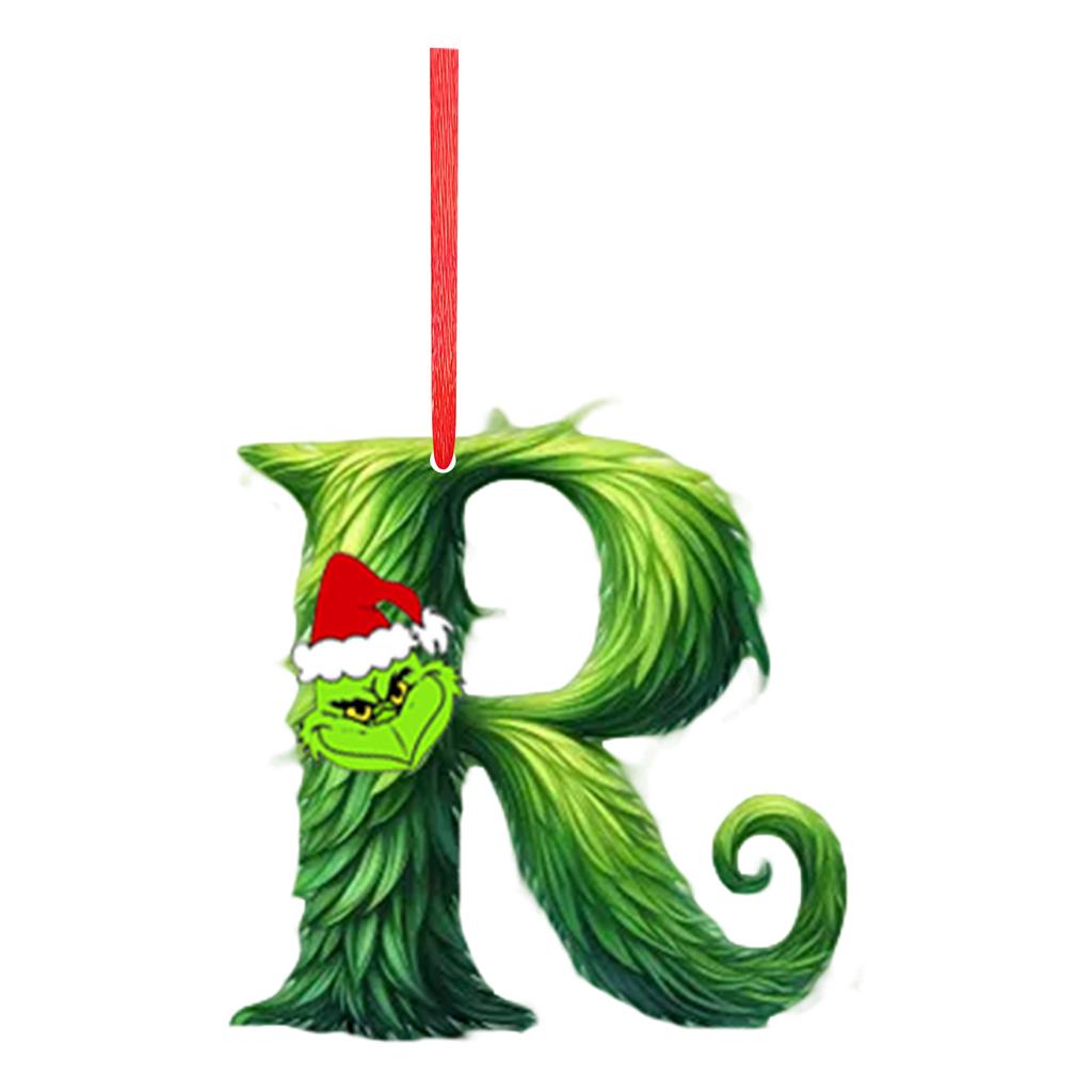 2D 26 букв Рождественские украшения Акриловые плоские Рождественские елки Украшения для дома Украшения