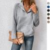 Casual Comfort and Versatility Fashion Women's Multicolor Long Sleeve Solid Color Sweatshirt Autumn and Winter