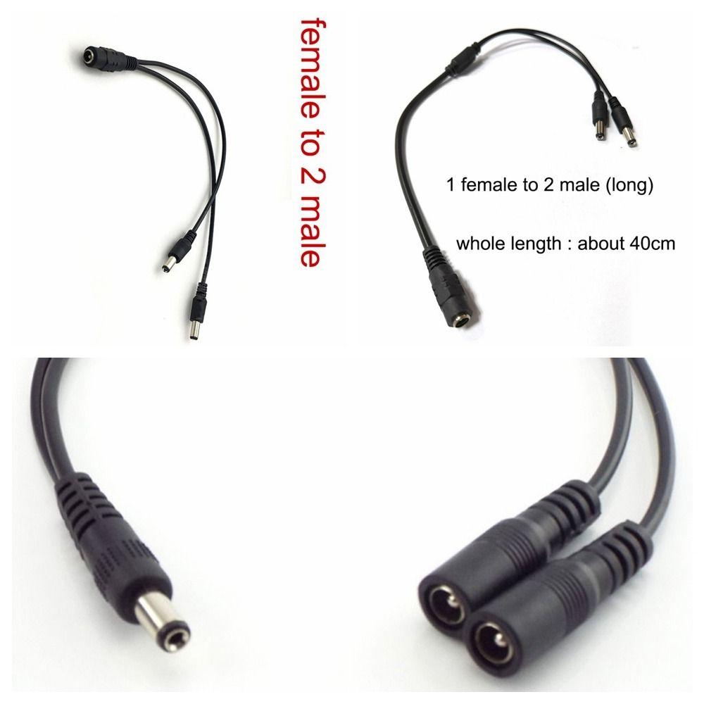 Разъем-разветвитель питания постоянного тока, адаптер питания, один кабель-удлинитель для двух источников питания