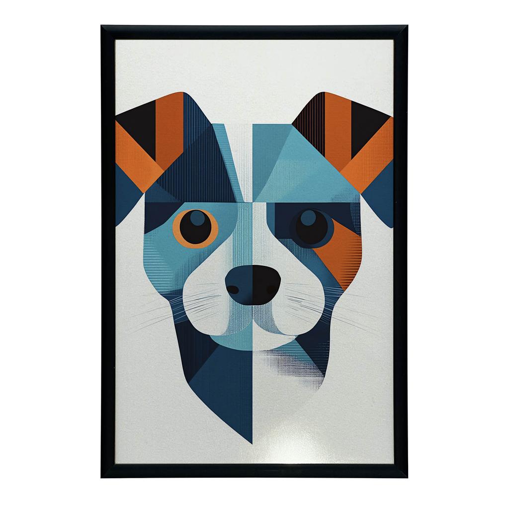Plakat Radosny Jack Russell W Geometrii Plakat Radosny Jack Russell W Geometrii, 50X70 Cm, Rama Aluminiowa Czarna, Papier Matowy 230 Gsm