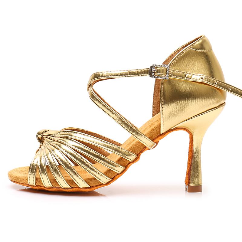 Women's Latin Dance Shoes Ballroom Dance Shoes PU Dance Shoes 9CM Heel