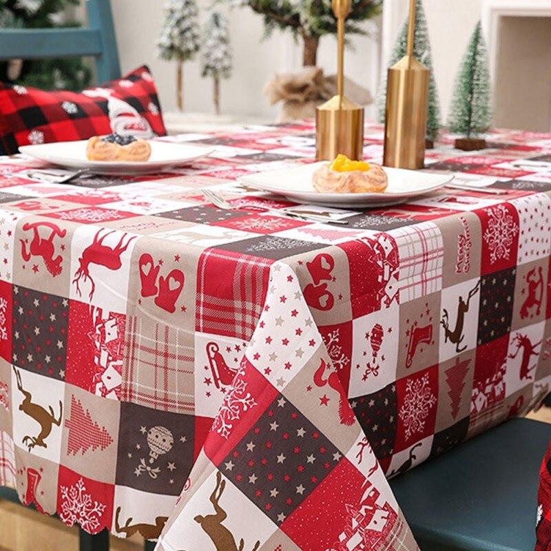 Рождественская скатерть Легкий уход Кухня Рождественское украшение Рождество KTY