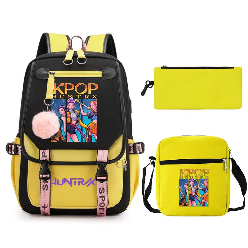 Animation Cartoon Printing High Value Fashion Shoulder Bag Casual Pencil Bag Campus Trend Student Schoolbag