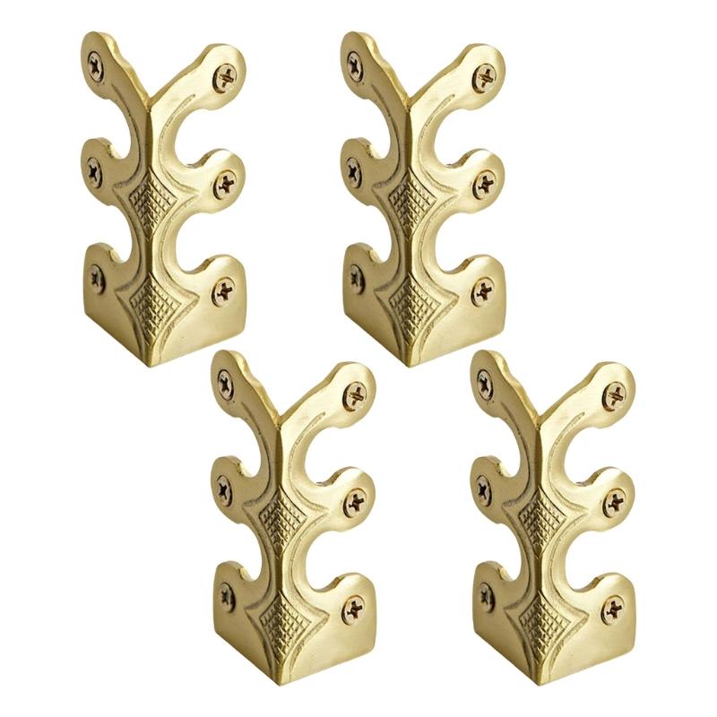 Traditional Aesthetic Elegant Copper Corner Protectors with Chinese Antique Design for Preserving Furniture Edges Corner