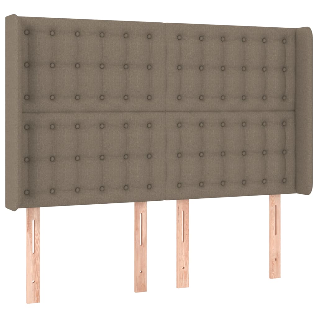 Vidaxl Континентальная кровать с матрасом, цвет тауп, ткань, 140x190 см