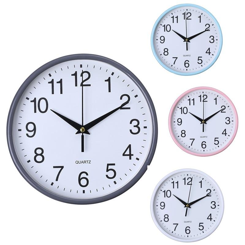 Wall Clock Round Analogue Vintage Home Decor Small Bedroom Kitchen Wall Hanging