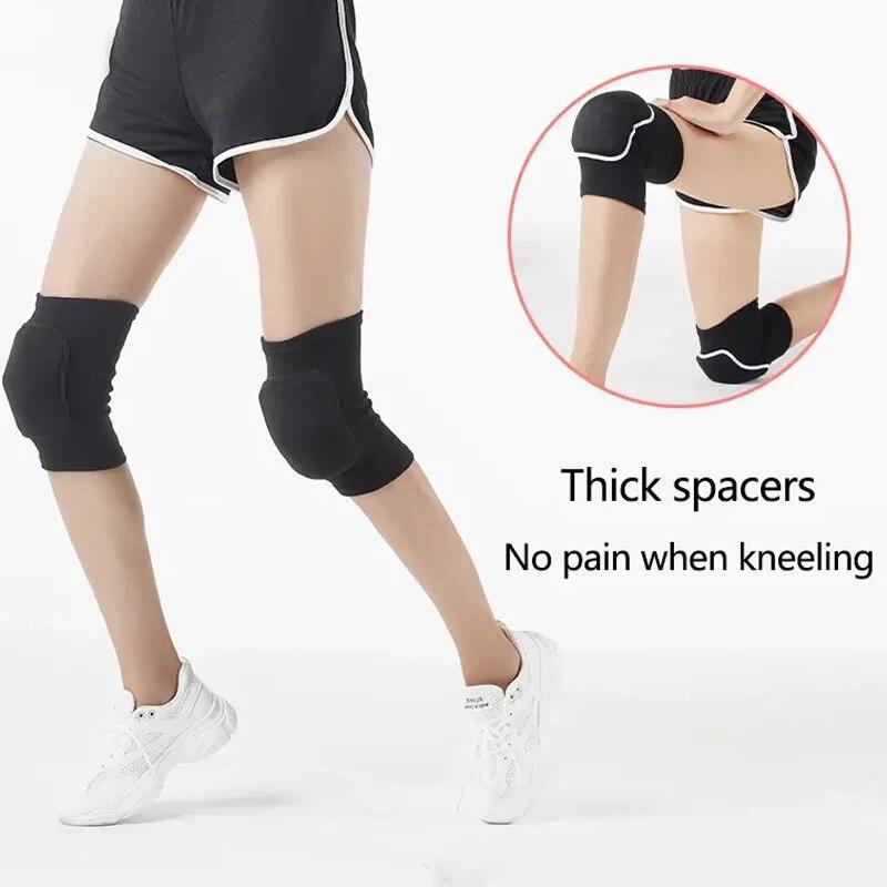 Пара эластичных наколенников из губки, спортивные защитные приспособления для волейбола, футбола, танцев, йоги, тенниса, бега, езды на велосипеде, тренировок, скалолазания