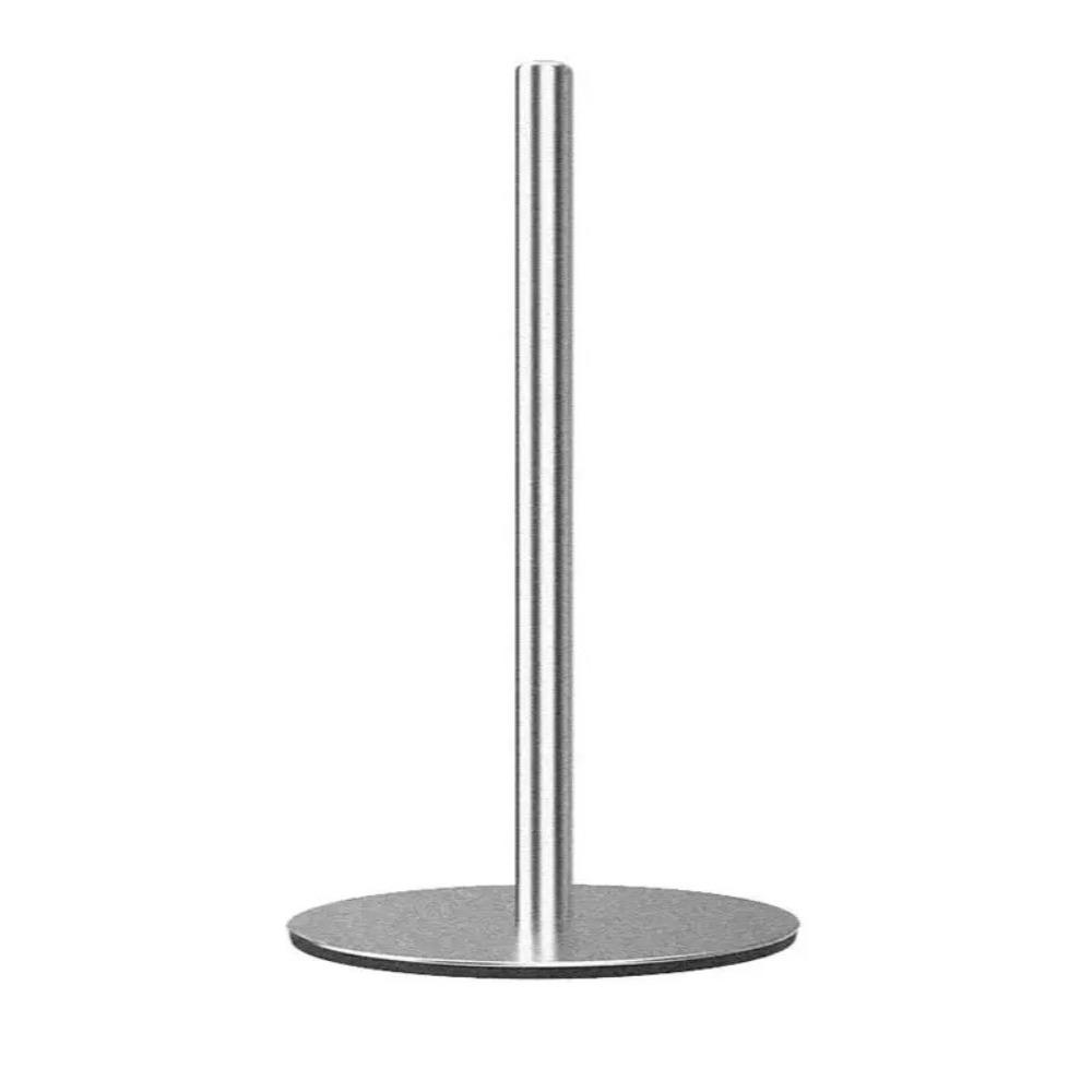 Rust-Proof Stainless Steel Paper Roll Stand Single Pole Floor Standing Paper Dispenser Bedroom