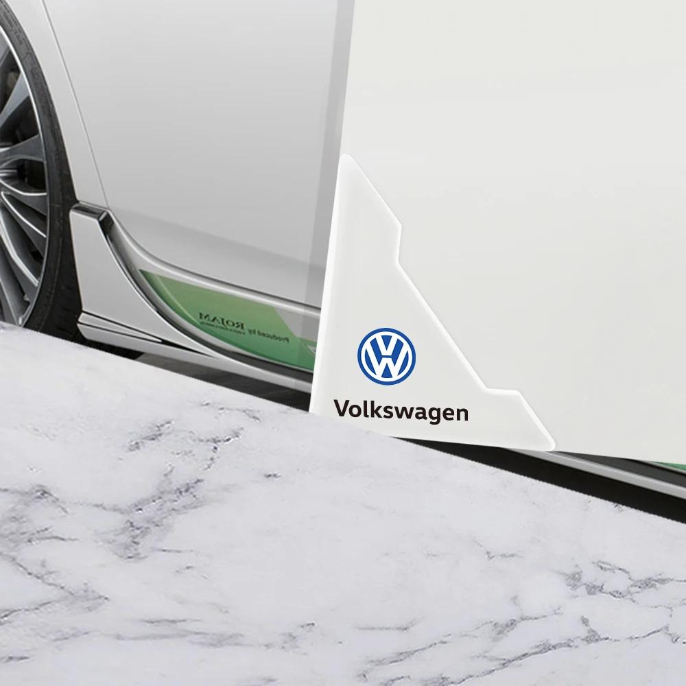 Valve Stems Caps Car Sticker For VW Volkswagen Jetta MK5 Golf 2/4Pcs Transparent/Black Car Door Corner Protective Sticker For Vo QQ6