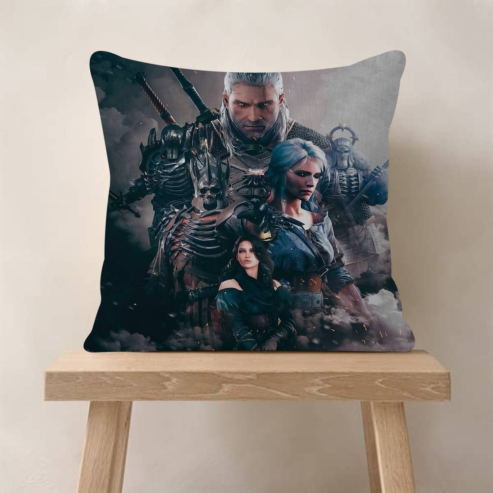 Game The WWitcher 3 Office Cushion Pillowcase Car Cushion Cover45X45CM Lumbar Pillowcase Sofa Pillowcover