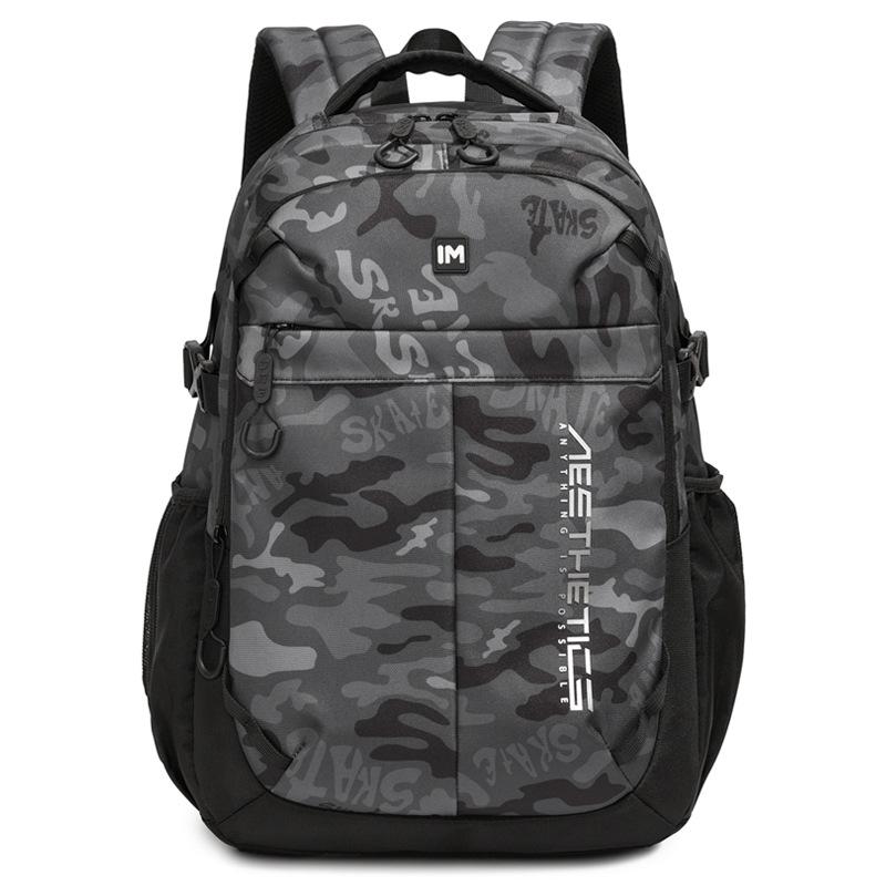 Мужской рюкзак большой вместимости, школьный рюкзак для ученика средней школы, камуфляжный принт, рюкзак для компьютера