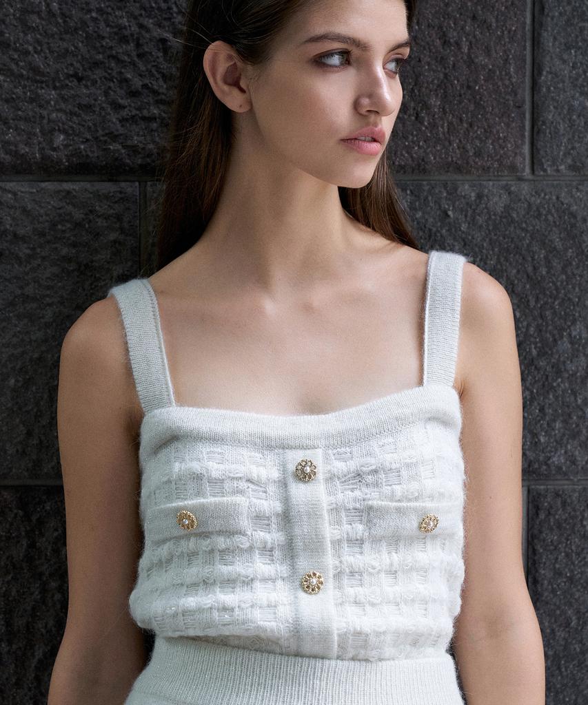 RENEJ Tweed Sleeveless Knit