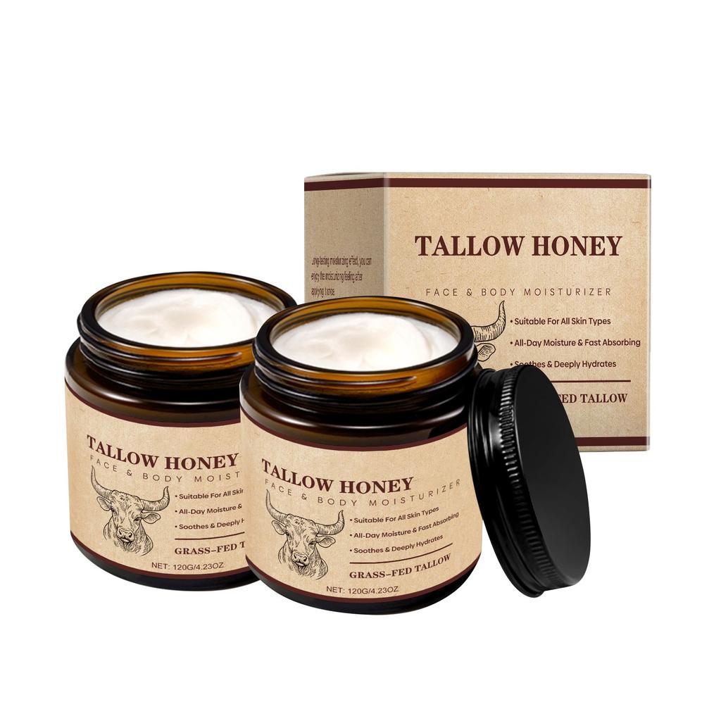 Крем для лица с медовым бальзамом и коровьим жиром питает и смягчает кожу, восстанавливает и успокаивает кожу лица, увлажняет и подтягивает кожу 120 г