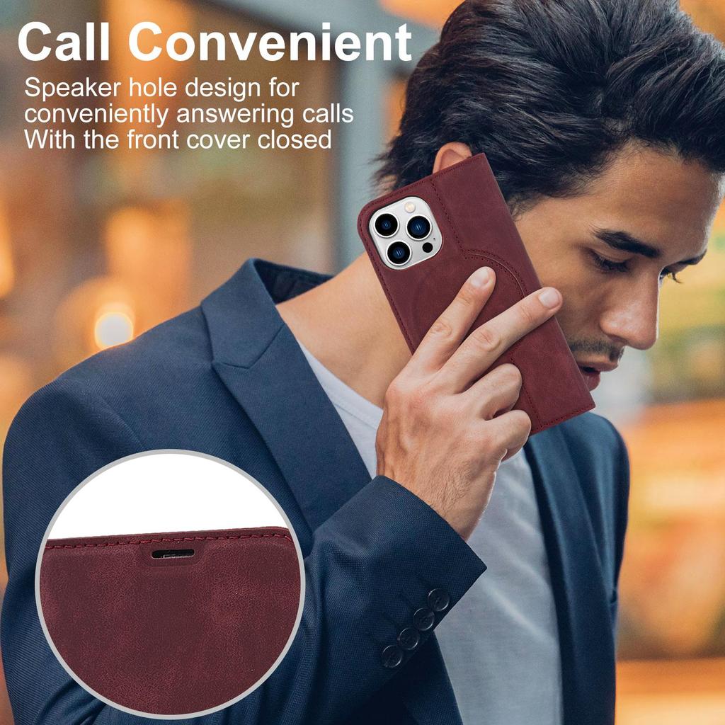 Кожаный флип-чехол с магнитным кошельком для iPhone 12 13 14 Pro Max, мини-магнитная крышка-книжка с беспроводной зарядкой