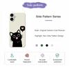 For iPhone 17 Case Love Black Cat Pattern Printing Straight Edge TPU Phone Back Cover