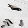 Leather Door Handle Cabinet Drawer Knobs Cupboard PU Leather Pulls Furniture Handles With Screws Furniture Hardware Accessories