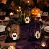 Halloween Home Decor Gifts Swinging Ghost on Tree Figurine, Resin Swing Statue, Spooky Porch Accessories Reading Ornament, Indoor Outdoor Tabletop