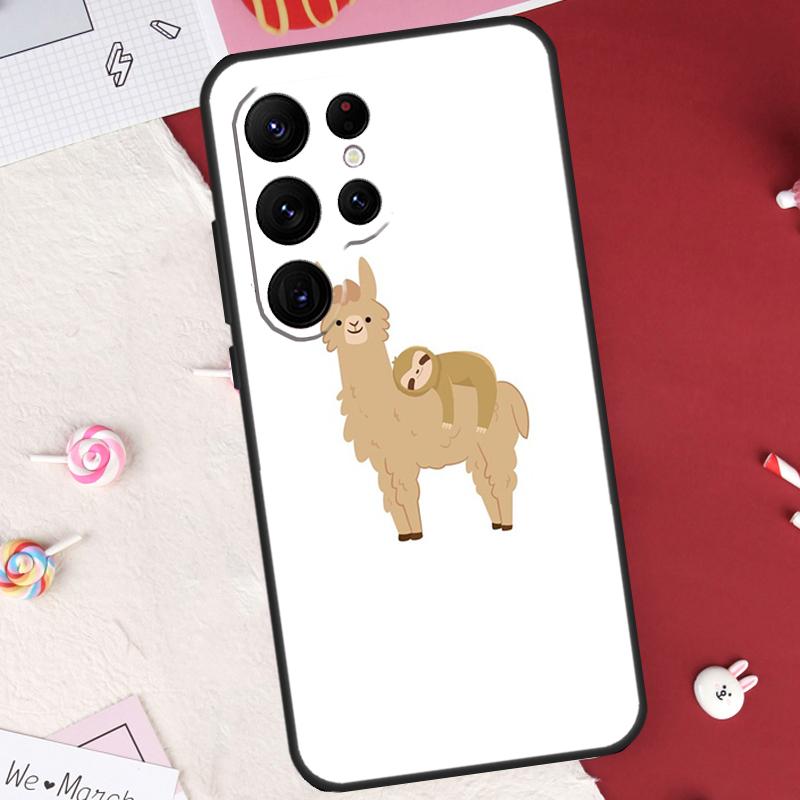Cute Lovely Cozy Sloth Animal Case For Samsung Galaxy S26 Ultra S20 S21 S22 S23 S24 S25 Ultra S10 Plus S25 FE Cover Shell