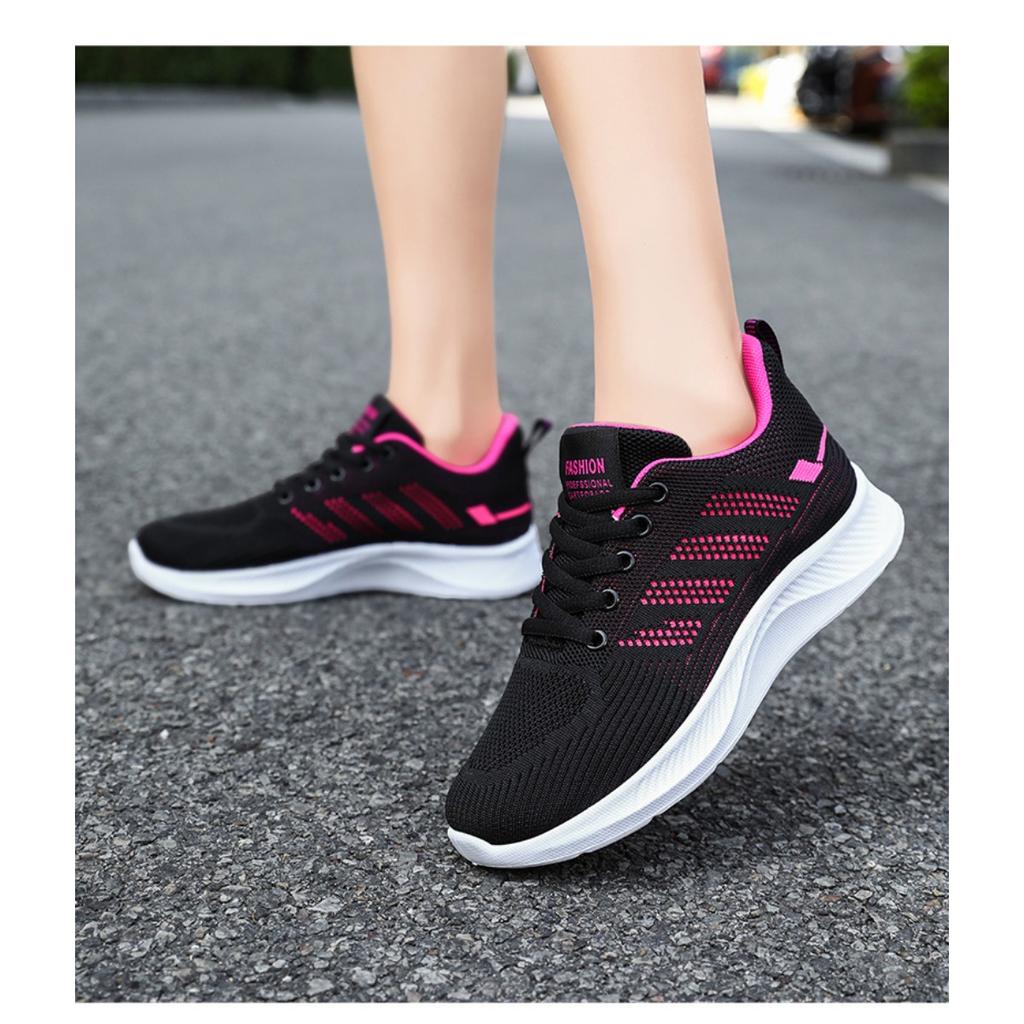 Shoes Women's Spring Casual Soft-soled Trainers, Breathable Single Shoes, Flyknit Mesh Shoes, Running Shoes