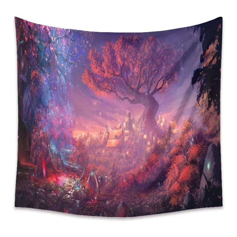 Fantasy Forest Pattern Tapestry Home Wall Decoration Tapestry Bedroom Living Room Tapestry