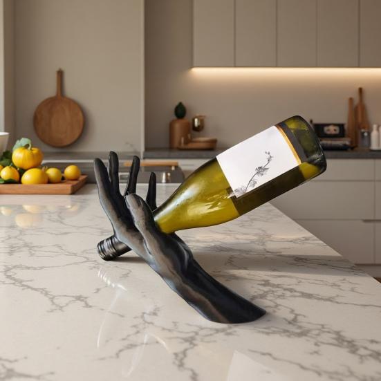 Держатель для винной бутылки в виде руки, Подставка-органайзер для пивных бутылок в форме руки, Домашний кухонный бар, Украшение для столешницы обеденного стола