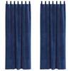 Blackout Curtains 2 pcs Dark Blue 140 x 260 cm Velvet