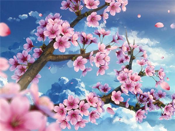 5D Алмазная Картина Новые Поступления Вишневое Дерево Алмазная Вышивка Мозаика Пейзаж Картина Стразы