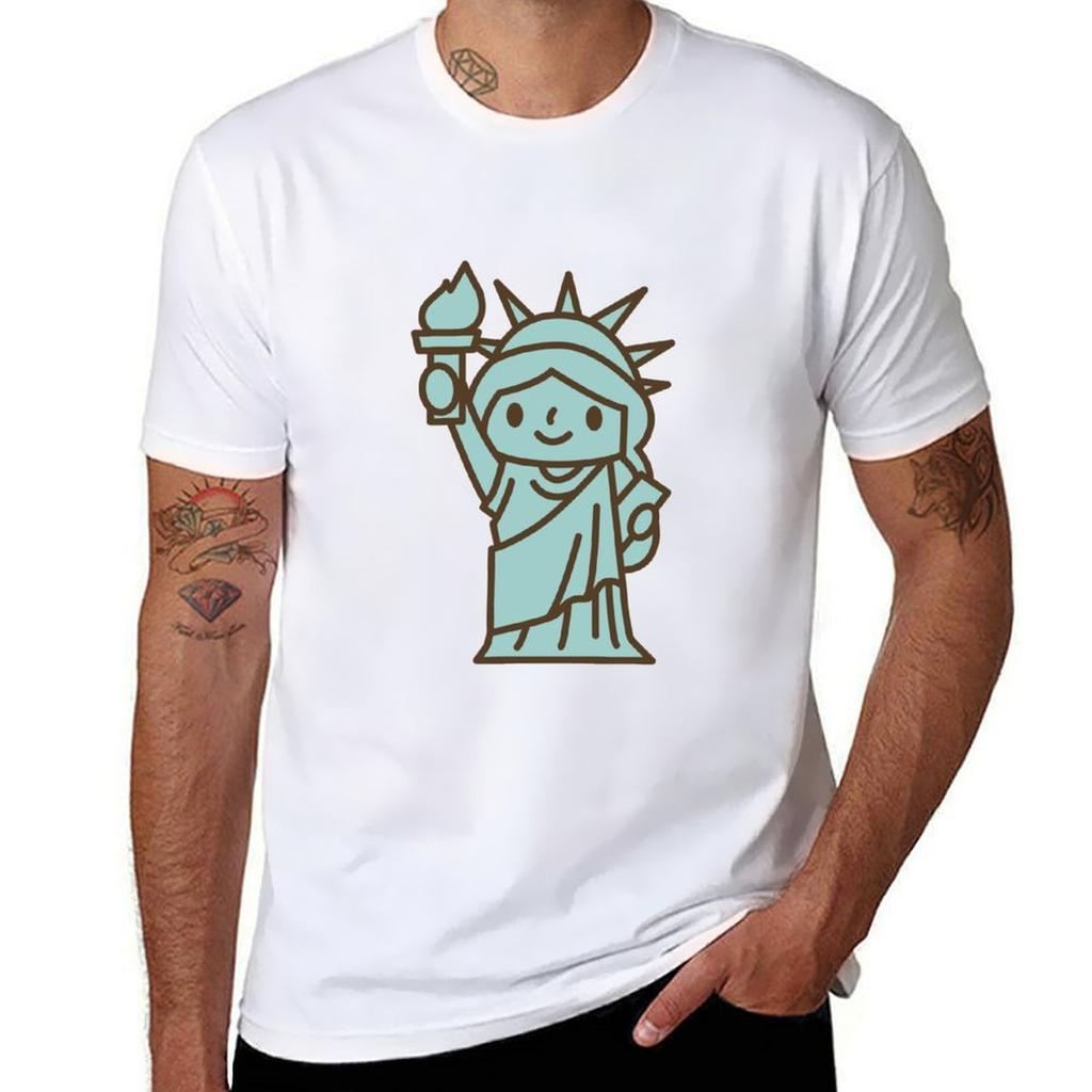 Statue Of Liberty Tshirt Big Size Crew Neck Tshirt