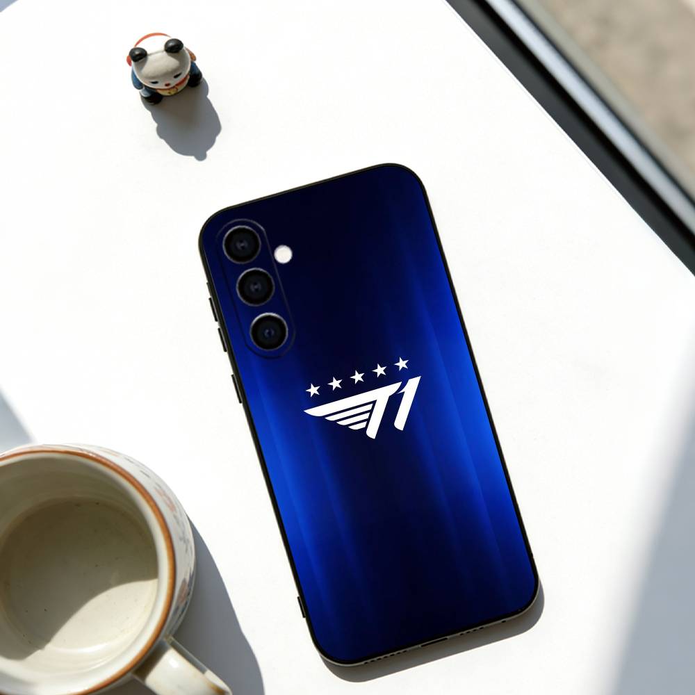Крутой чехол для телефона с дизайном E-gaming t-T1 для Samsung Galaxy A73, A72, A71, A70, A53, A52, A51, Другие, Мягкий черный чехол