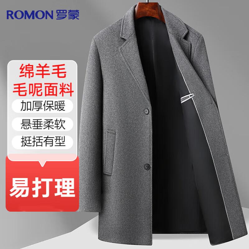 ROMON Мужское полупальто средней длины из смесовой шерсти