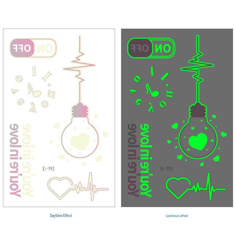 Фэнтези градиентные светящиеся наклейки-татуировки в виде бабочек