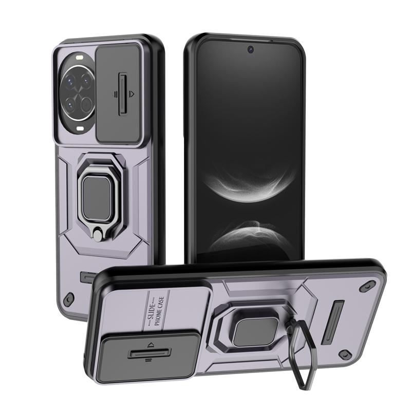 Magnetic Ring Holder Shockproof Armor Phone Case For Huawei Nova 14 Pro Nova14 Ultra 5G Slide Camera Protect Cover