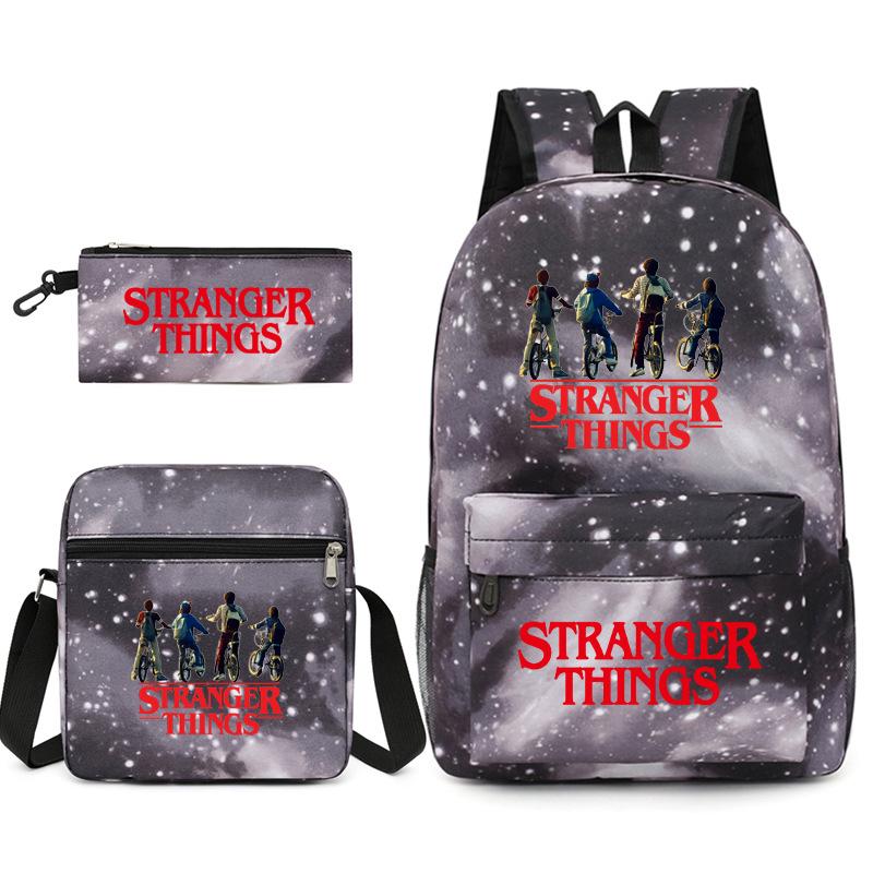 Набор розовых рюкзаков Stranger Things с сумкой для ланча и пеналом